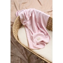 Bondberro Çift Taraflı Interlok Battaniye %100 Pamuk Oeko-Teks Sertifikalı 100 x 85 cm ( Pembe )