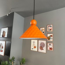 Bamyum Rumy Tekli Avize Turuncu Boncuk Başlık Sarkıt Ofis Showroom Salon Mutfak Avizeleri