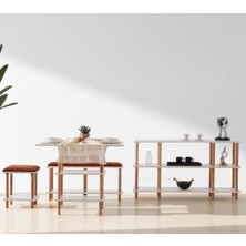 Eymense Pia Yemek Odası Takımı Beyaz