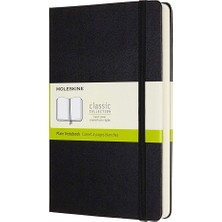 Moleskine Lg Çizgisiz Kalın Siyah Defter L Boy Sert Kapak