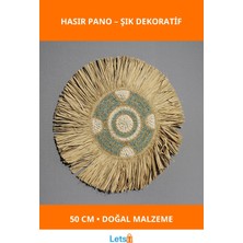 Letsii Doğal Hasır Duvara Asmalı Pano 50 cm Dekoratif Ürün