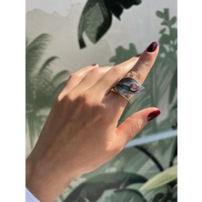 El Işi Tasarım Zultanit Taşlı Yaprak Yüzük