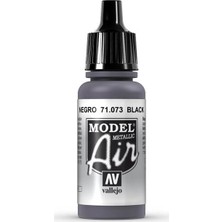 Vallejo 71073 18 ml. Black, Model Air Serisi Model Boyası