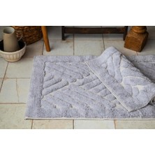 Apricitas Home Tıles Gri 2 Parça Banyo Paspası