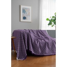 Rell Home Pamuklu Dokulu Koltuk Şalı 170X220 cm – Saçaklı Tv Battaniyesi & Dekoratif Koltuk Örtüsü