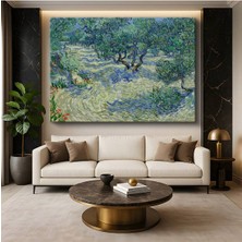 Vincent Van Gogh Zeytin Bahçesi Akdeniz Tarımı Kanvas Tablo Duvar Tablosu Dekoratif Ressam Tablosu