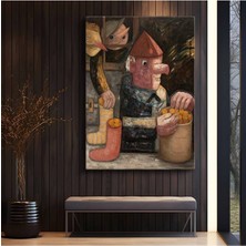 Tadeusz Makowski Figüratif Sürrealist Sanat Kanvas Tablo Duvar Tablosu Dekoratif Ressam Tablosu