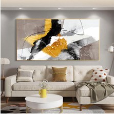 Yağlı Boya Görünümlü Boya Görünümlü Dekoratif Soyut Hd Dijital Baskı Yatay Panoramik Kanvas Tablo 23