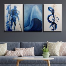 3'lü Set Kanvas Duvar Dikey Hd Dijital Baskı Tablosu Canvas Tablo Boho Klasik Modern Eu 182