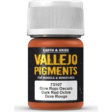 Vallejo 73107 35 ml. Dark Red Ochre, Model Boyası Pigmenti