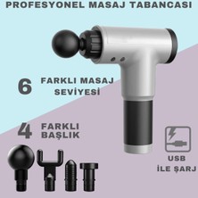 MCM Group Masaj Tabancası 4 Başlıklı Sporcu Masaj Aleti 6 Kademeli Boyun Bel Sırt Bacak Renk Seçilemez