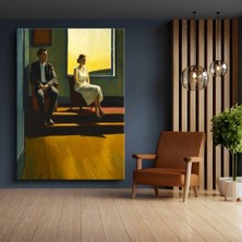 Edward Hopper Excursion Into Philosophy Sanat Kanvas Tablo Duvar Tablosu Dekoratif Ressam Tablosu