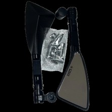 Süveyda Motor Universal Üçgen Ayna Siyah