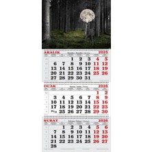 GENC DIJITAL BASKI 2026 Yılı Gemici Takvimi- Ormanda Ki Geyik ve Ay