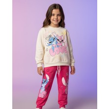 Stilera Kız Çocuk Stitch Karakter Baskılı Alt Üst Takım