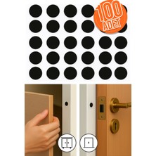 Trend Kulp 100'LÜ Yapışkanlı Siyah Eva Dolap Çekmece Kapağı Ses Stoperi Tamponu Koruyucu Engelleyici 10 mm