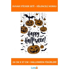 Letsii Halloween Temalı Balkabaklı Duvar Stickerı 24X57 cm