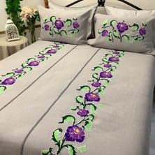 Oya Home El Işi Kaneviçe Aplikeli Pike & Yatak Örtüsü-6 Parça