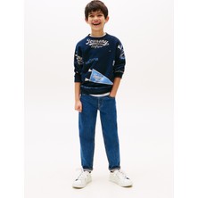Tommy Hilfiger Baskılı Erkek Çocuk Lacivert Sweatshırt KB0KB09804C1G