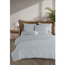 Monolisse Line %100 Pamuk Ranforce Akay Açık Mavi Ipliği Boyalı Nevresim Takımı Tek Kişilik - 160X220 cm
