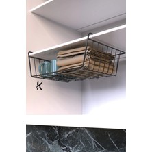Karteya Siyah Kanguru Sepeti Banyo Mutfak Düzenleyici Raf