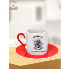 Asay Baskı Coğrafya Öğretmeni Öğretmenler Günü Kişiye Özel Kahve Fincanı