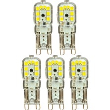 Avarson (5 adet) OSAKA 3W Beyaz Işık (6500K) Dim Edilebilir G9 Duylu LED Kapsül Ampul