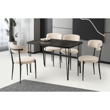 Sweet Home Masa Sandalye Sabit Masa Firkete Ayak 70X20 cm 4 Adet Gözde Sandalye