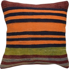 Zehra Abla Halı Yeni El Dokuma Dekoratif Kilim Kırlent Yastık Kılıfı 6538