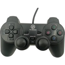 Alvo Store Çift Titreşimli USB Kablolu Oyun Kolu Pc Uyumlu Vibration Gamepad