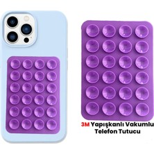 Mikasso Silikon Vakumlu Telefon Tutucu, Cep Telefonu Için Silikon Yapışkanlı, Kaymaz Vantuz Telefon Tutucu M
