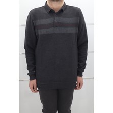 Santa Fistan Store Erkek Desenli Spor Kesim Normal Kalıp Polo Yaka Selanik Kumaşlı Kışlık Kazak