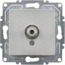 MCM Group Ambiance Gümüş Televizyon Prizi F Konnektörlü Çerçevesiz - Priz ve Anahtar Için Uyumlu Çerçeve