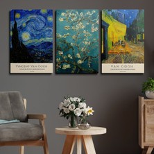 3'lü Set Kanvas Duvar Tablosu Hd Dijital Baskı Dikey Canvas Tablo Boho Klasik Modern Eu 207