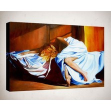 Hd Dijital Baskı Yatay Kanvas Tablo - Nü Resimler- NU54 Sanatsal Yatak Odası Ofis Dekoru