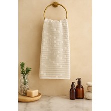 Turanyolu %100 Pamuklu 2’li Ekru El Havlusu Seti – 50X90 cm | Doğal Yumuşaklık, Şık ve Zarif