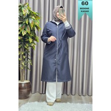 Elmas Tesettür Kadın Tesettür Giyim Büyük Beden Fransız Boy Mevsimlik Trençkot