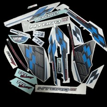 Süveyda Motor Tvs Ntorq 125 Sticker Seti Mavi Orijinal