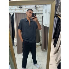 Tuba Toptaş Modal Yakalı Fermuarlı Tshirt