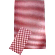 Mira Home Zefir Desen Sofra Bezi Masa Örtüsü 170 x 170 cm Kırmızı