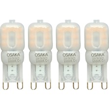 Avarson (4 adet) Osaka 3W Sarı Işık (3000K) Buzlu Dim Edilebilir G9 Duylu LED Kapsül Ampul