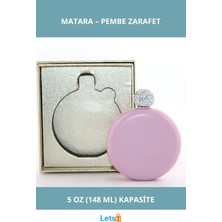Letsii Paslanmaz Çelik Matara 5 Oz Pembe Şık Tasarım