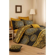 Mira Home Çift Kişilik Pamuklu Nevresim Takımı Varaklı Desenli