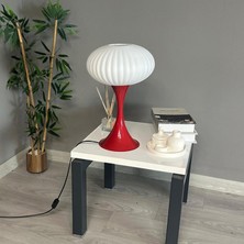 Bamyum Mesa Beyaz Cam Masa Lambası Dekoratif Abajur Çocuk Odası Başucu Lambası Okuma Lambası