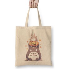 Toyaso Totoro Spirited Away Halloween Bez Çanta Uzun Saplı Alışveriş Çantası Plaj Çantası