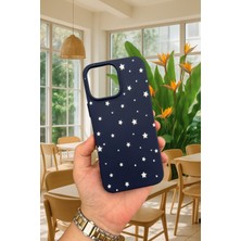 Vip Case iPhone 14 Plus/15 Plus- Minimal Yıldız Desenli Silikon Darbe Emici Klasik Korumalı Rubber Kılıf