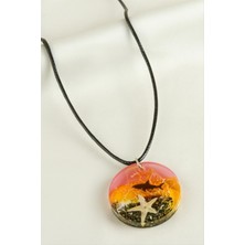 Fantastik Store Köpek Balığı Gün Batımı Epoksi Kolye