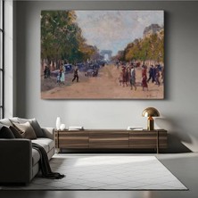 Gülsen Art Jean Béraud Champs-Élysées Bulvarı Paris Resmi Kanvas Tablo Duvar Tablosu Dekoratif Ressam Tablosu