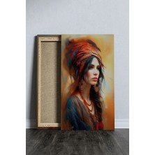 Gülsen Art Kültürel Kadın Yağlı Boya Görünümlü Hd Baskı Kanvas Tablo Hd Dijital Baskı Dikey Kanvas Tablo