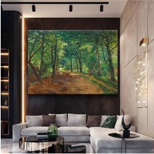 Gülsen Art Camille Pissarro Orman Yolu Doğa Resmi Kanvas Tablo Duvar Tablosu Dekoratif Ressam Tablosu